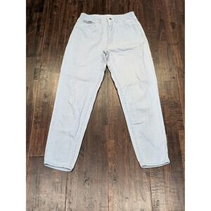 Vintage Lee Jeans Womens 10‎ Med 28x29 Light Wash Tapered Elastic Waist USA 90s